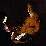Жорж де Латур - Воспитание Марии [Приписывается]