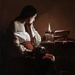 Жорж де Латур - Магдалина с дымящей свечой