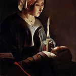 Жорж де Латур - Святая Анна с Младенцем Христом