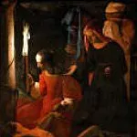 Жорж де Латур - Вдова Ирина с девушками находят святого Себастьяна