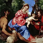 Titian (Tiziano Vecellio) - The Virgin and Child with St John the Baptist and an Unidentified Saint