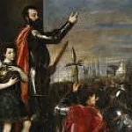 Titian (Tiziano Vecellio) - Alocución del marqués del Vasto a sus soldados