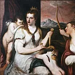 Venus ties ties to Amor’s eyes [After], Titian (Tiziano Vecellio)