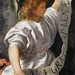Averoldi Polyptych, detail – The Angel of the Annunciation, Titian (Tiziano Vecellio)