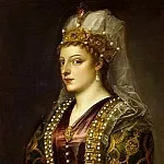 Caterina Cornaro as Saint Catherine of Alexandria, Titian (Tiziano Vecellio)