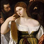 Titian (Tiziano Vecellio) - Girl Before the Mirror (Titian and workshop)