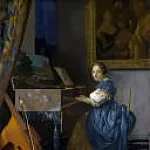 A Young Woman seated at a Virginal, Johannes Vermeer
