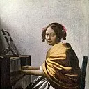 Johannes Vermeer - Young Woman at a Virginal