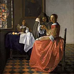 The girl with wineglass, Johannes Vermeer