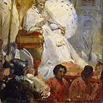 Ceremonial Carrying of Pope Pius VIII into the St Peter Cathedral in 1829, Horace Vernet