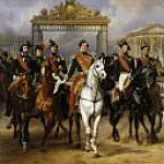 The entrance to Versailles King Louis-Philippe with five sons, 10 June 1837, Horace Vernet