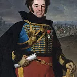 Portrait of Colonel Auguste-Frederic Bon-amour, Marquis de Talhouët, Horace Vernet