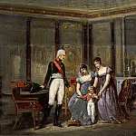 Императрица Жозефина представляет свою дочь Гортензию и внука, Луи-Наполеона, Жан-Луи Виктор Вигер дю Виньё