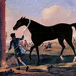 Джон Вуттон - Герцог Ратлендс Бонни Блэк в руках конюха в Ньюмаркете