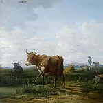 Август Фердинанд Хопфгартен - Коровы на пастбище