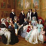 Франц Ксавьер Винтерхальтер - Королева Виктория и принц Альберт в гостях у короля Франции Луи-Филиппа в шато д´Э в 1845 году