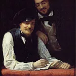 Франц Ксавьер Винтерхальтер - Автопортрет со своим братом Херманом