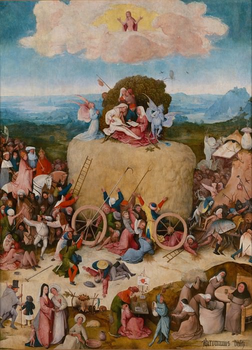 The Haywain, central panel. Hieronymus Bosch