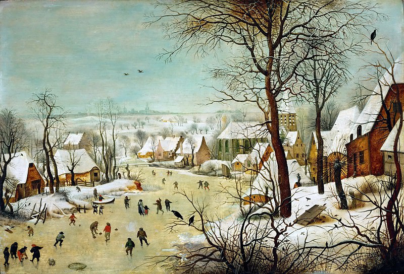 Winter Landscape with a Bird Trap. Pieter Brueghel The Elder