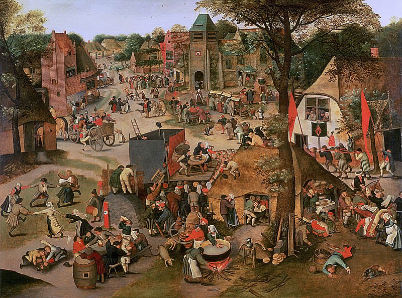 Village Festival in Honour of St. Hubert and St. Anthony. Pieter Brueghel the Younger
