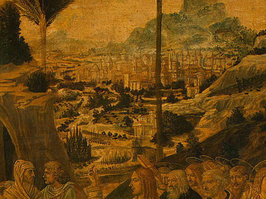 Воскрешение Лазаря, вероятно, 1497, фрагмент. Беноццо Гоццоли