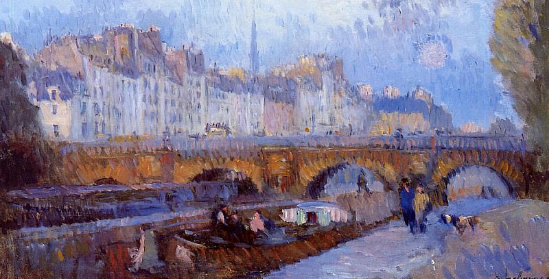 The Pont Neuf and the Monnaie Lock. Albert-Charles Lebourg