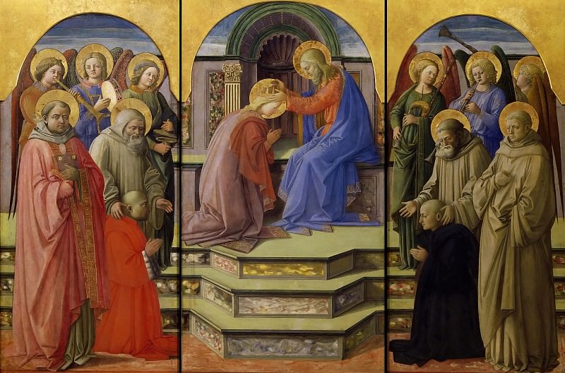 Коронование Девы Марии (триптих). Фра Филиппо Липпи