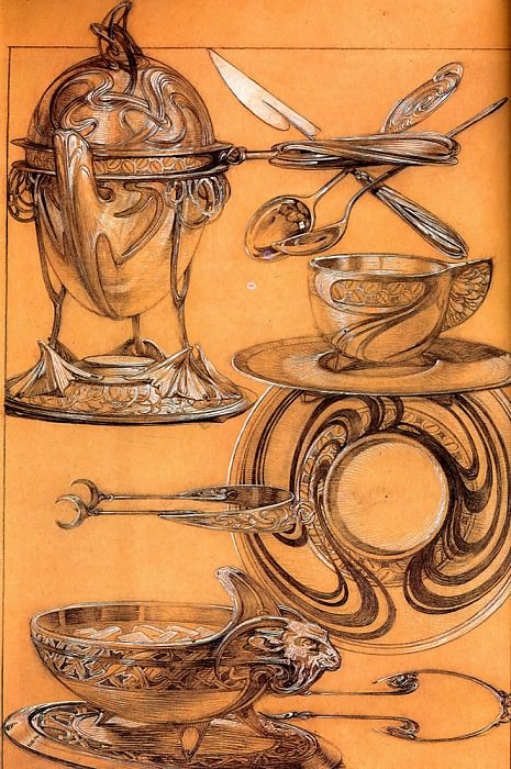Лист из работы -Декоративные документы-, 1902. Альфонс Мария Муха