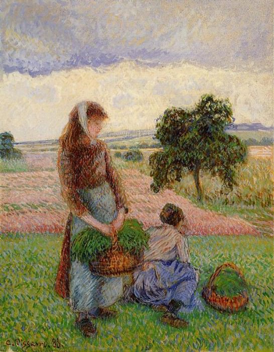 Крестьянка с корзиной в руках (1888). Камиль Писсарро