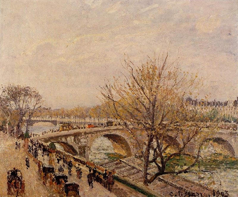 Сена в Париже, Королевский мост (1903). Камиль Писсарро