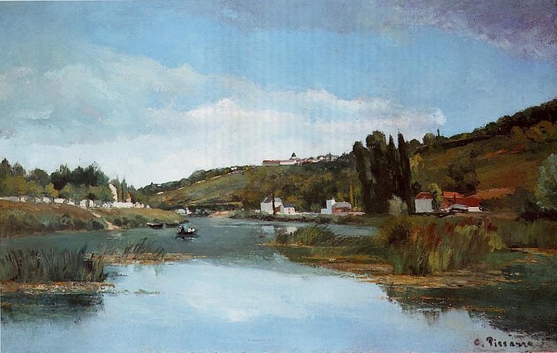 Берега Марны в Шанневьере (1864-65). Камиль Писсарро