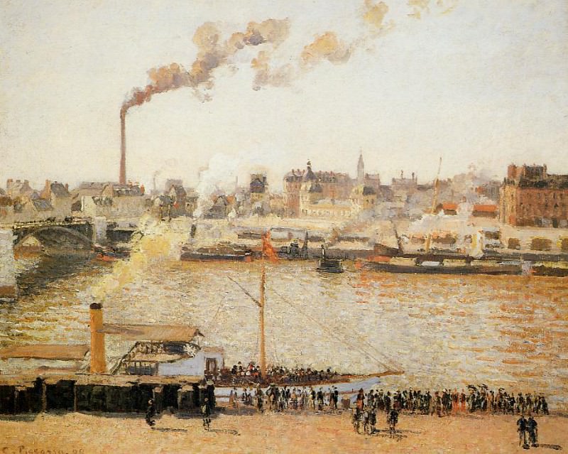 Руан, Сен-Север - утро. (1898). Камиль Писсарро