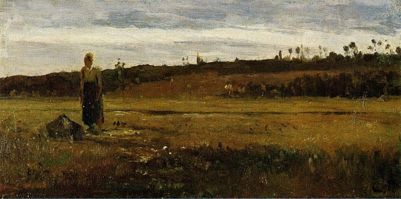 Пейзаж в Ле Варанн-Сент-Илере (1865). Камиль Писсарро