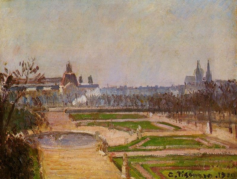 Тюильри и Лувр (1900). Камиль Писсарро
