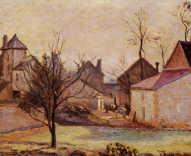 Двор фермы в Понтуазе (1874). Камиль Писсарро