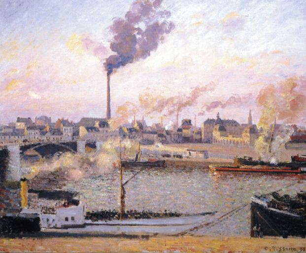 Сен Север, Руан, пять часов утра (1898). Камиль Писсарро