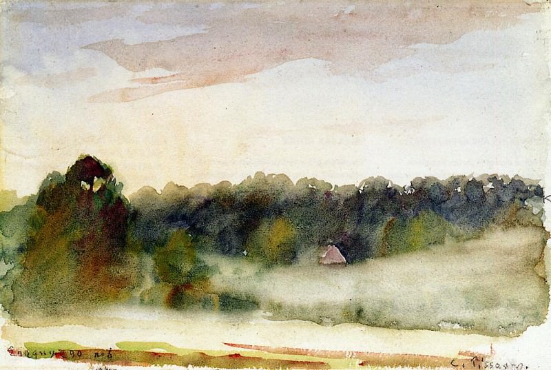 Пейзаж у Эраньи (1890). Камиль Писсарро