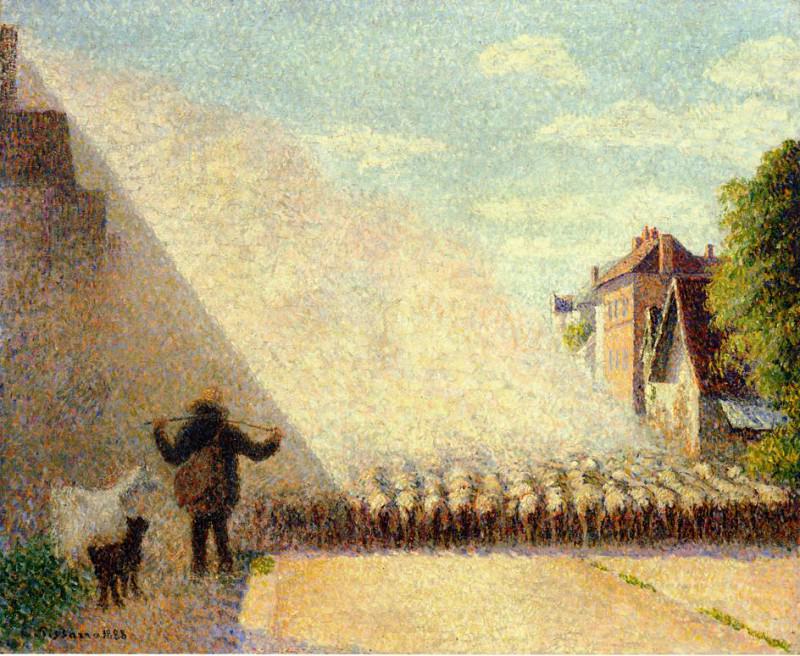 Отара овец (1888). Камиль Писсарро