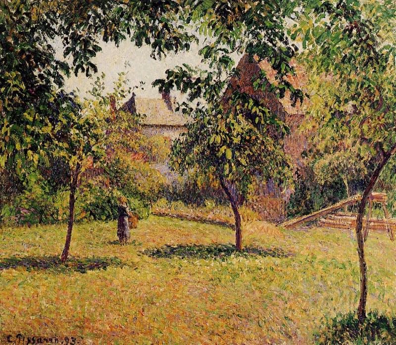 Амбар, утро, Эраньи (1893). Камиль Писсарро