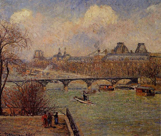 Вид Сены с террасы моста Пон-Нёф (1901). Камиль Писсарро