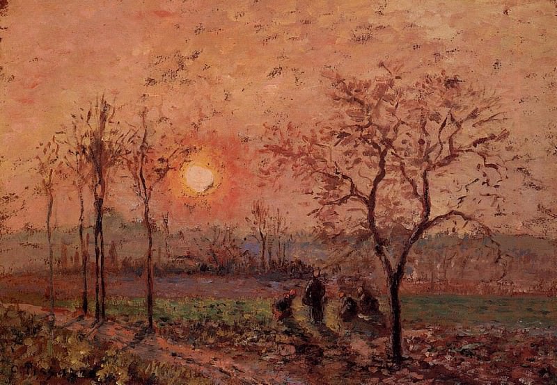 Закат 1872. Камиль Писсарро