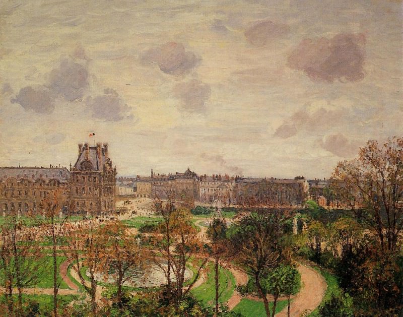 Сад Лувра - пасмурное утро (1899). Камиль Писсарро