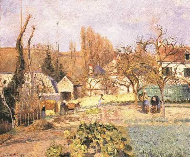 Огород в селении Эрмитаж, Понтуаз (1874). Камиль Писсарро