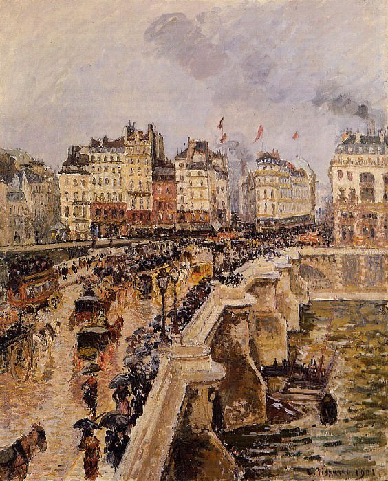 Мост Пон-Нёф - Дождливый день (1901). Камиль Писсарро