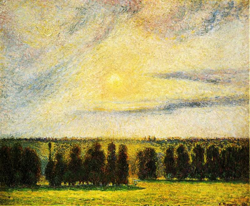 Закат в Эраньи (1890). Камиль Писсарро