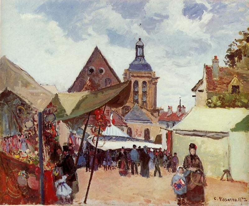 Сентябрьское праздненство, Понтуаз (1872). Камиль Писсарро