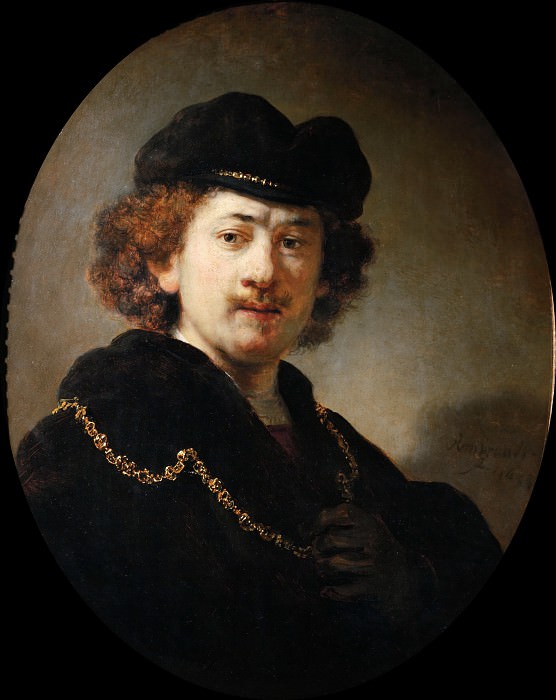 Self-Portrait with a Gold Chain. Rembrandt Harmenszoon Van Rijn