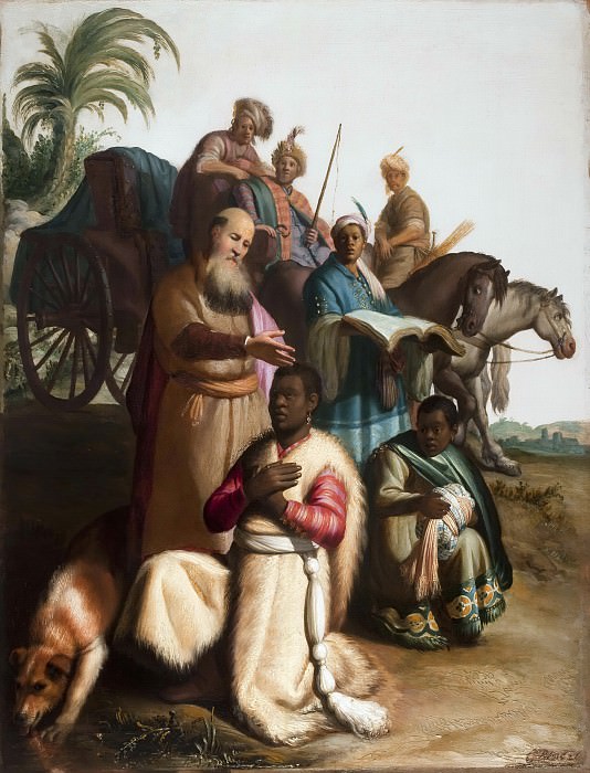 The Baptism of the Eunuch. Rembrandt Harmenszoon Van Rijn