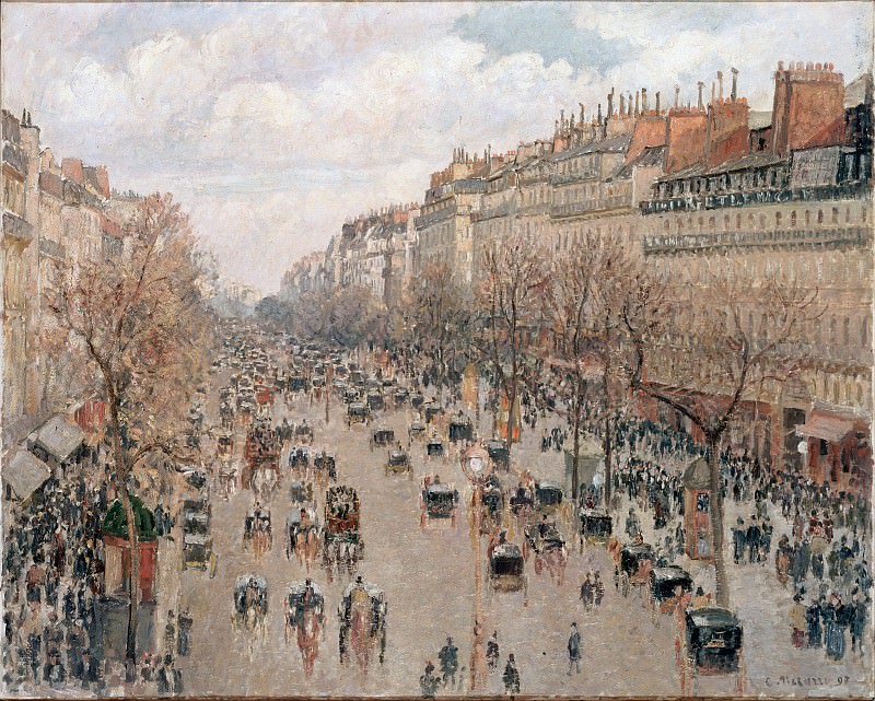 Писсарро, Камиль - Бульвар Монмартр в Париже (1893). Эрмитаж ~ часть 14 (Качество)