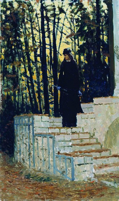 Женская фигура на фоне пейзажа. Илья Ефимович Репин